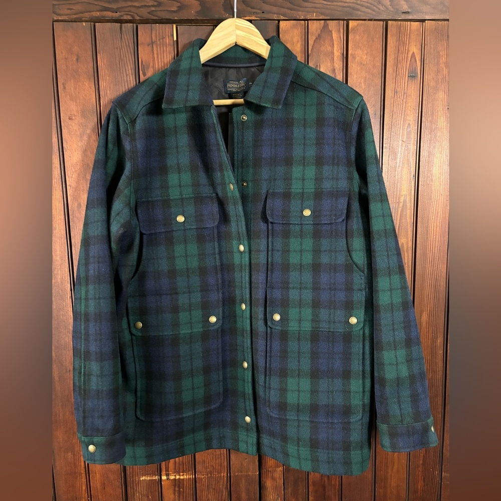 Pendleton NWT Wool Classic Tartan Traditional Women’s Equestrian Chore Coat XL